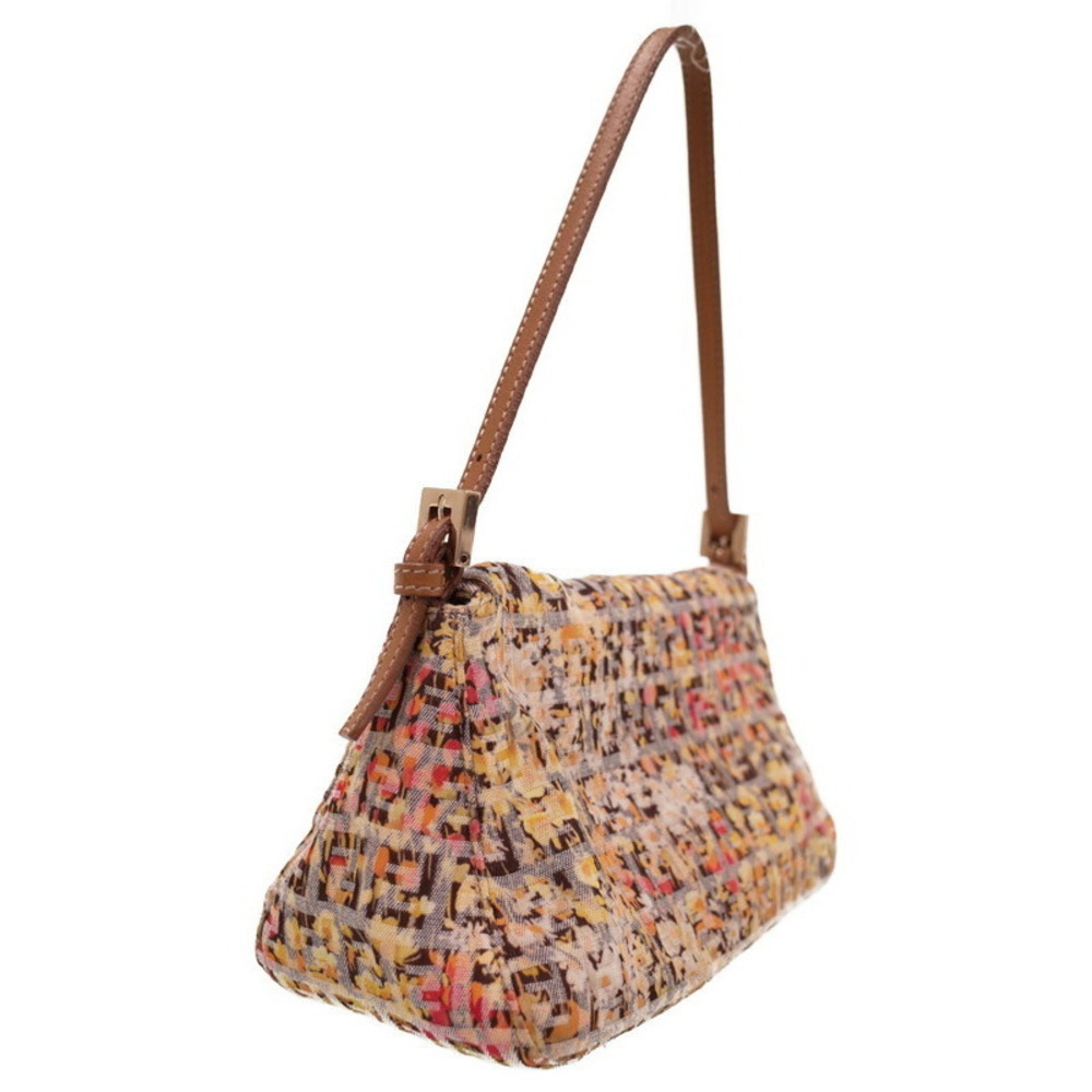 FENDI Flower Zucchino Mamma Bucket Semi Shoulder Bag - Picture 2 of 9
